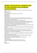 Weight Training Exam complete Exam set with Questions and simplified correct Answers