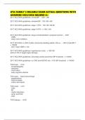 UTA FAMILY 3 RELIABLE EXAM ACTUAL QUESTIONS WITH ANSWERS 2025&sol;2026 GRADED A&plus;
