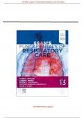 Test Bank for Egan's Fundamentals of Respiratory Care 13th Edition &lpar;Kacmarek&comma; 2024&rpar; Chapter 1-58  Complete test Guide graded A&plus; Latest updated version