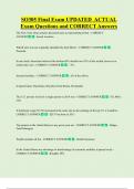 SO305 Final Exam UPDATED ACTUAL  Exam Questions and CORRECT Answers