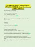 Contemporary Social Problem Chapter 1 UPDATED ACTUAL Exam Questions and  CORRECT Answers