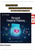 SOLUTION MANUAL Personal Financial Planning&comma; 16th Edition by Randy Billingsley&comma; Lawrence J&period; Gitman All Chapters 1 to 15 complete Verified editon