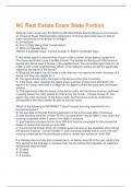 NC Real Estate Exam State Portion Questions and Answers&vert;2025 Update &vert; 100&percnt; Correct&period;
