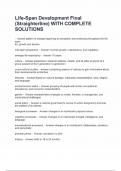 Life-Span Development Final &lpar;Straighterline&rpar; WITH COMPLETE SOLUTIONS