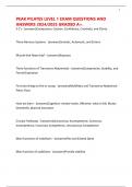PEAK PILATES LEVEL 1 EXAM QUESTIONS AND ANSWERS 2024&sol;2025 GRADED A&plus;&period;