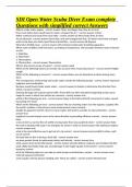 SDI Open Water Scuba Diver Exam complete  Questions with simplified correct Answers