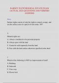 BARNEY FLETCHER REAL ESTATE EXAM &lpar;ACTUAL 2025&rpar; QUESTIONS AND VERIFIED  ANSWERS