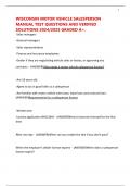 WISCONSIN MOTOR VEHICLE SALESPERSON MANUAL TEST QUESTIONS AND VERIFIED SOLUTIONS 2024&sol;2025 GRADED A&plus;&period;