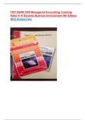 TEST BANK FOR Managerial Accounting&colon; Creating Value In A Dynamic Business Environment 9th Edition With Answers Key