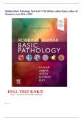 Robbins Basic Pathology Test Bank 11th Edition Author&colon;Kymar Abbas All Chapters Latest Q & A 2025