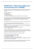 DAVIES SPI&colon; I&period; Patient Care&comma; Safety&comma; and Communication &lpar;5&percnt; of ARDMS&rpar; Questions and Answers&vert;2025 Update &vert; 100&percnt; Correct&period;