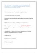 C215-OPERATIONS MANAGEMENT OA STUDY GUIDE EXAM  QUESTIONS AND ANSWERS &lpar;VERIFIED AND WELL DETAILED  ANSWERS&rpar; LATEST UPDATE 2024&sol;2025