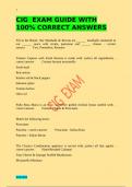 CIG  EXAM GUIDE WITH 100&percnt; CORRECT ANSWERS