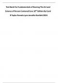 Test Bank for Fundamentals of Nursing The Art and Science of Person-Centered Care&comma; 10th Edition by Taylor&comma; 9781975168155&comma; Covering Chapters 1-47 &vert; Includes Rationales
