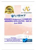 BSW4802 Assignment 2 &lpar;COMPLETE ANSWERS&rpar; 2025 &lpar;153705&rpar; - DUE 24 June 2025&semi; 100&percnt; TRUSTED Complete&comma; trusted solutions and explanations