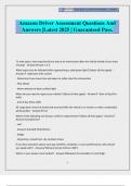 Amazon Driver Assessment Questions And Answers &vert;Latest 2025 &vert; Guaranteed Pass&period;