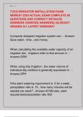 TCEQ IRRIGATOR INSTALLATION EXAM  NEWEST 2025 ACTUAL EXAM COMPLETE 80  QUESTIONS AND CORRECT DETAILED  ANSWERS &lpar;VERIFIED ANSWERS&rpar; &vert;ALREADY  GRADED A&plus;&sol; LATEST VERSION&excl;&excl;&excl;