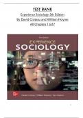 ṬESṬ BANK for  Experience Sociology 5ṭh Ediṭion By David Croṭeau and William Hoynes All Chapṭers 1 ṭo 17 Complete PDF