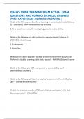 QUALYS VMDR TRAINING EXAM ACTUAL EXAM QUESTIONS AND CORRECT DETAILED ANSWERS WITH RATIONALES &lpar;VERIFIED ANSWERS&rpar; 