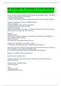 IB NATURE OF SCIENCE EXAM REVIEW QUESTIONS WITH VERIFIED ANSWERS