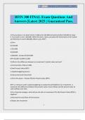 BFIN 300 FINAL Exam Questions And Answers &vert;Latest 2025 &vert; Guaranteed Pass&period;