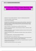 CCC3 EXAM 3 FINAL Exam Questions And Answers &vert;Latest 2025 &vert; Guaranteed Pass&period;