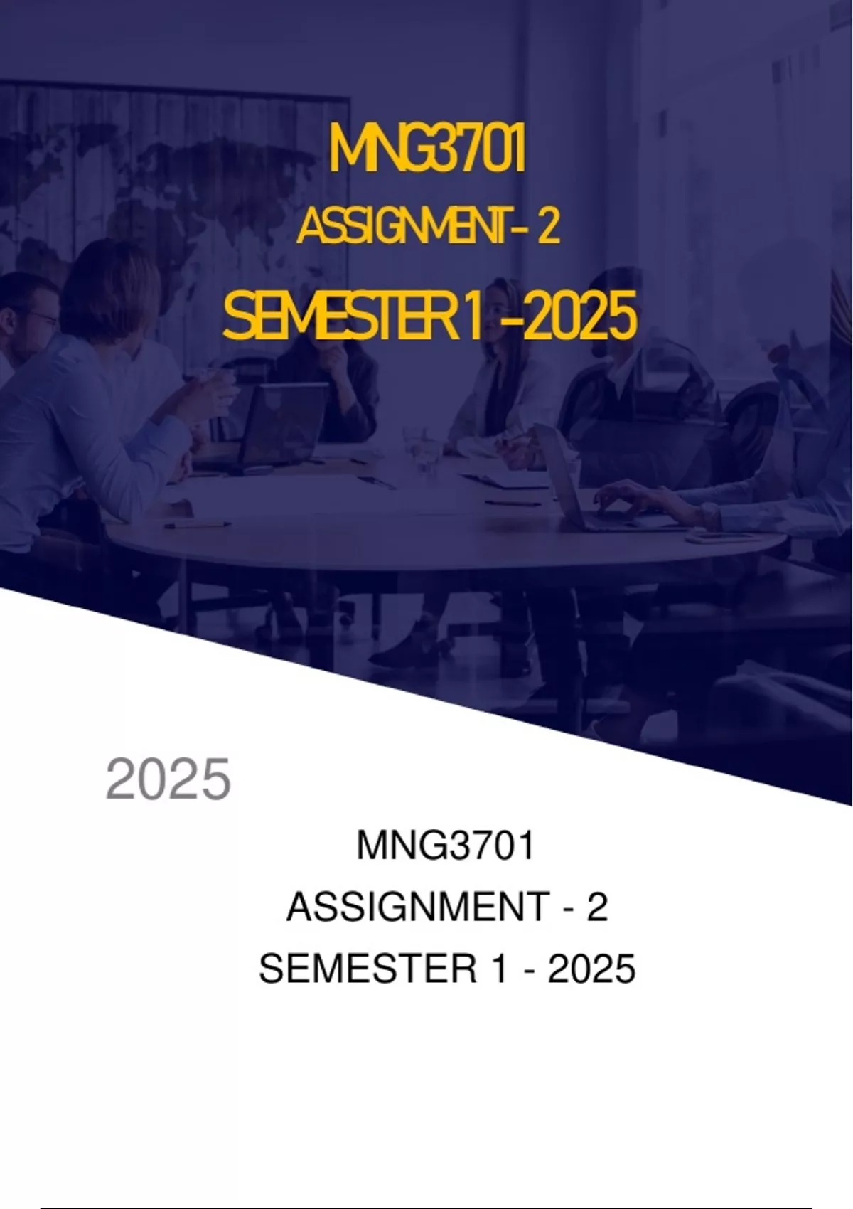 MNG3701 ASSIGNMENT 2 SEMESTER 1 2025 - Strategic Planning IIIA - Stuvia SA