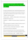 Analytics Final Exam 2024&sol;2025 Exam  Questions Marking Scheme New Update  &vert; A&plus; Rated