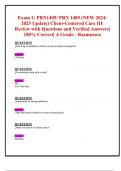 Exam 2&colon; PRN1409&sol; PRN 1409 &lpar;NEW 2024&sol; 2025 Update&rpar; Client-Centered Care III&vert; Review with Questions and Verified Answers