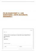 PS E6 EXAM PART 2 &vert; 148 QUESTIONS &vert; WITH ACCURATE ANSWERS&excl;&excl;