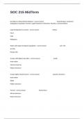 SOC 215 MidTerm Exam Questions With Well Elaborated Answers&period;