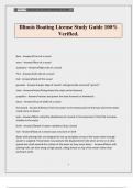 Illinois Boating License Study Guide 100&percnt; Verified&period;