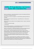 LOMA 291 Exam Questions And Answers &vert;Latest 2025 &vert; Guaranteed Pass&period;