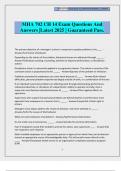 MHA 702 CH 14 Exam Questions And Answers &vert;Latest 2025 &vert; Guaranteed Pass&period;