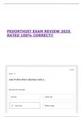 PEDORTHIST EXAM REVIEW 2025 RATED 100&percnt; CORRECT&excl;&excl;