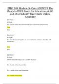 BIBL 104 Module 5- Quiz ANSWER The Gospels 2025 Score for this attempt&colon; 50 out of 50 Liberty University Online Academy