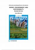 Solution Manual For Energy&comma; Environment&comma; and Sustainability 2nd Edition by Saeed Moaveni Chapter 1-13