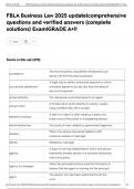 FBLA Business Law 2025 update&vert;comprehensive questions and verified answers &lpar;complete solutions&rpar; Exam&vert;GRADE A&plus;&excl;&excl;
