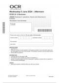OCR GCSE &lpar;9&ndash;1&rpar; Business J204&sol;02 JUNE 2024 QUESTION PAPER&colon; Business 2&colon; operations&comma; finance and influences on  business