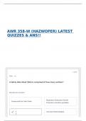 AWR 358-W &lpar;HAZWOPER&rpar; LATEST QUIZZES & ANS&excl;&excl;