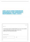 AWR-160-W WMD&sol;TERRORISM AWARENESS FOR EMERGENCY RESPONDERS &lpar;TEEX&rpar; 2025&excl;&excl;