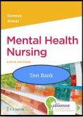 TEST BANK For Davis Advantage for Neeb's Mental Health Nursing&comma; 6th Edition By Linda M&period; Gorman&comma; Robynn Anwar&comma; Verified Chapters 1 - 22 &vert;  Complete 
