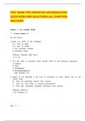 TEST BANK FOR OPEXSTAX MICROBIOLOGY QUESTIONS AND SOLUTIONS&period;ALL CHAPTERS INCLUDED