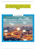 Solution Manual For Essentials of Statistics for Business & Economics 9th Edition by David R&period; Anderson&comma; Dennis J&period; Sweeney&comma; Thomas A&period; Williams&comma; Jeffrey D&period; Camm&comma; James J&period; Cochran