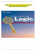 Solution Manual For A Concise Introduction to Logic 14th Edition By Patrick J&period; Hurley &vert;All Chapters &lpar;1-14&rpar; &vert; Latest Version 2025 A&plus;