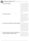 D491 INTRODUCTION TO ANALYTICS EXAM  QUESTIONS AND CORRECT ANSWERS 2025 GRADED A&plus;&period;