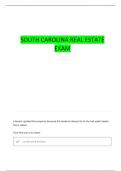 SC REAL ESTATE EXAM REVIEW QUESTIONS WITH COMPLETE ANSWERS