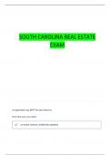 SOUTH CAROLINA REAL ESTATE PRINCIPLES 2&period;0 FINAL QUESTIONS WITH COMPLETE ANSWERS