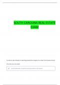 SC REAL ESTATE LICENSING EXAM QUESTIONS WITH COMPLETE ANSWERS