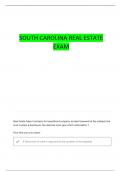 SC REAL ESTATE - STATE PORTION PREP QUESTIONS WITH COMPLETE ANSWERS
